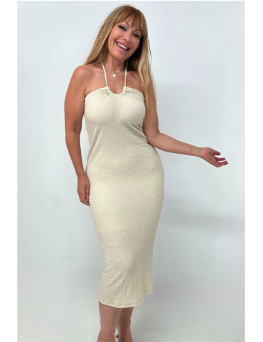 VESTIDO HOLLYWOOD BEIGE