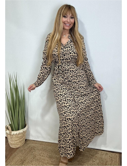 VESTIDO CAMISERO LEOPARDO